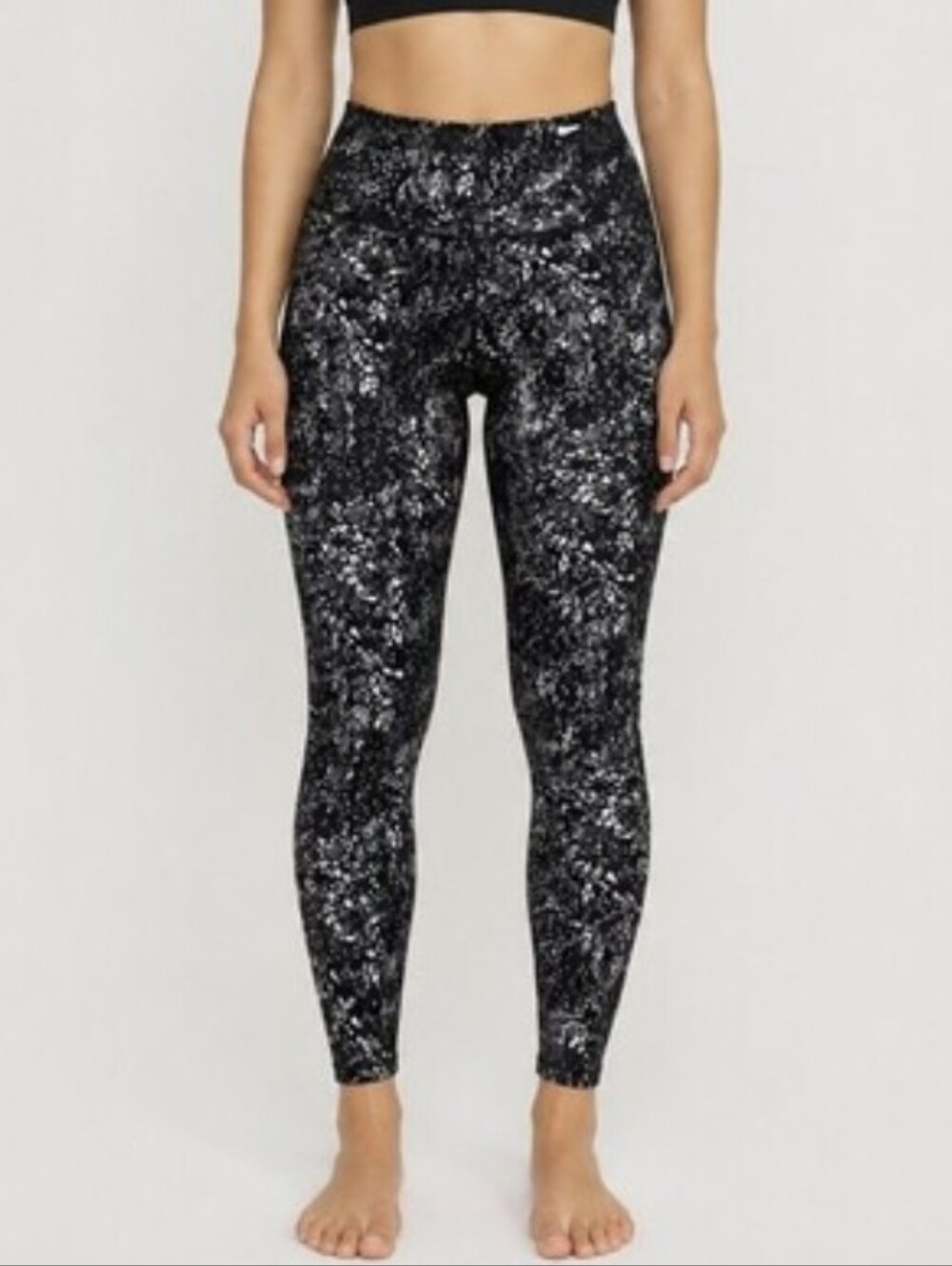 Torrid High Waist Premium Leggings Metallic Black Splatter - Like New